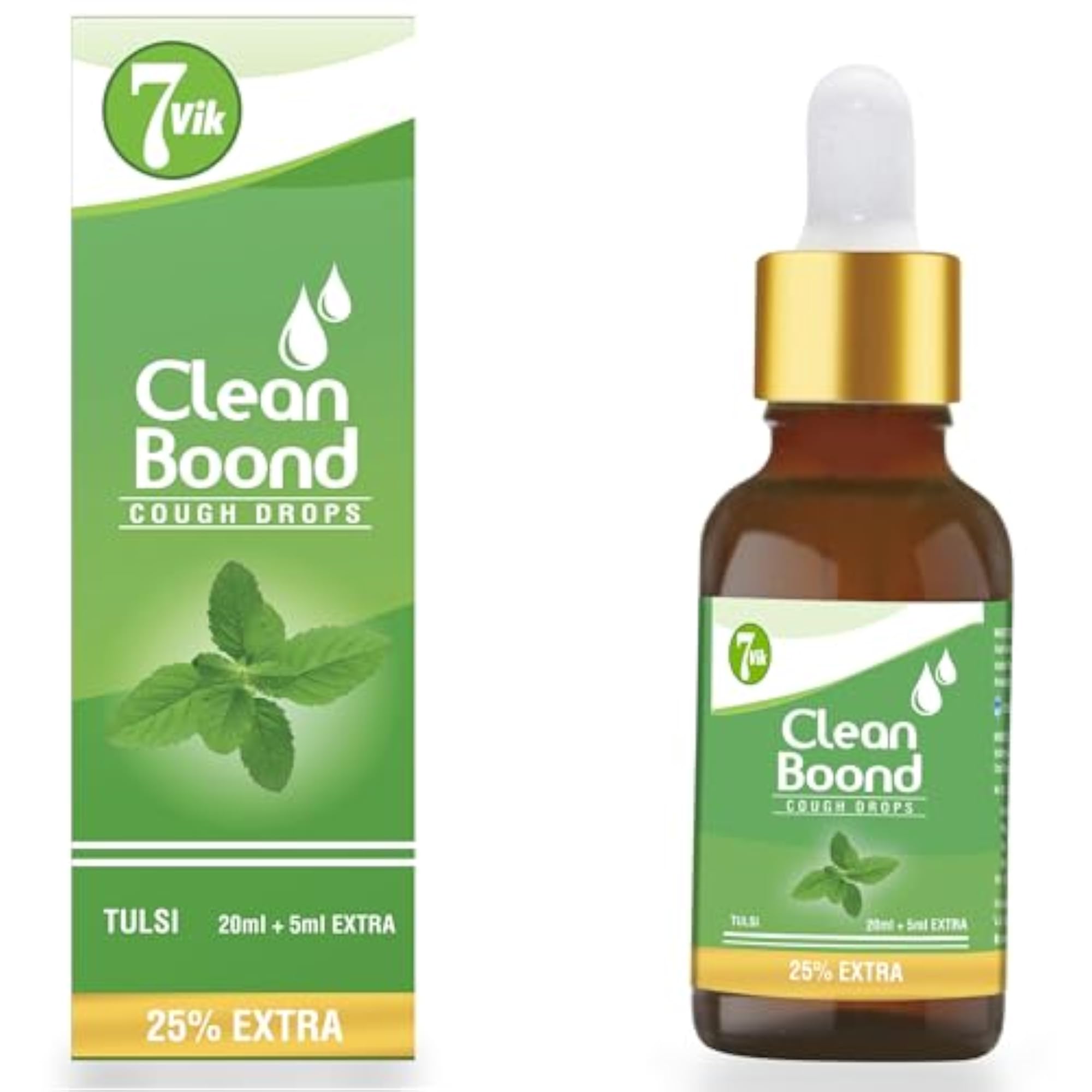 7vik Clean Boond Tulsi Drops, 20ml for Respiratory Wellness
